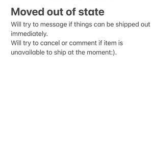 Please read before shopping